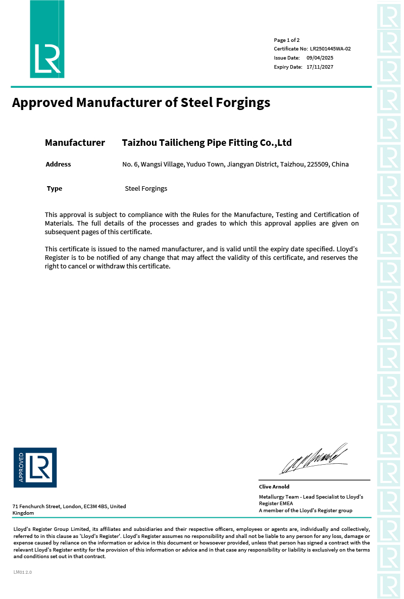 英国劳氏船级社 LR 证书